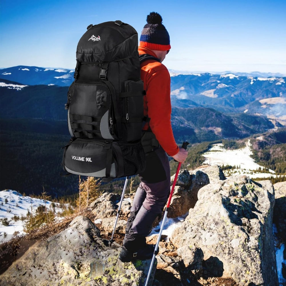 90L Waterproof Hiking Camping Backpack Trekking Travel Bag