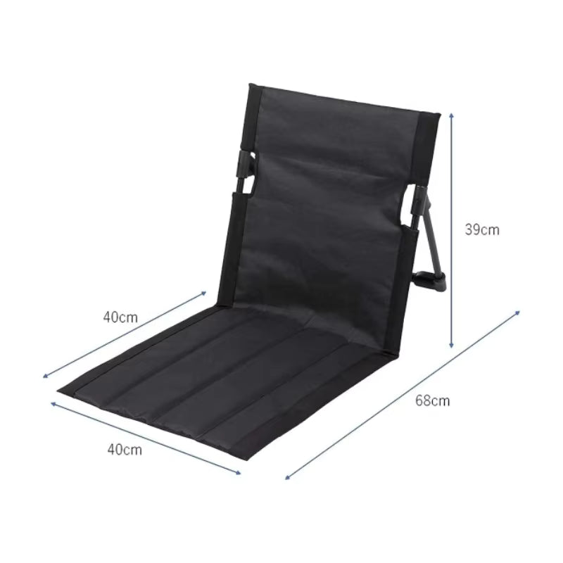 Foldable Camping Chair with Backrest Cushion