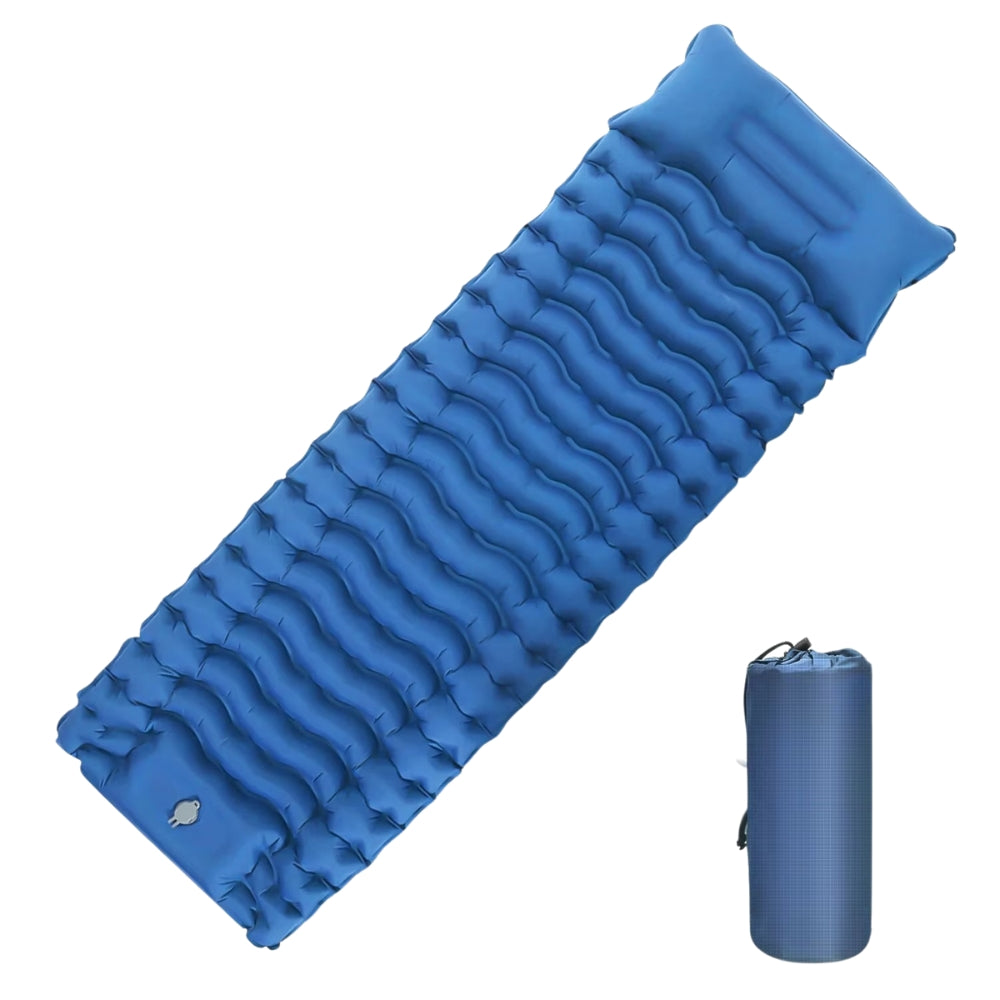 Inflatable Camping Mattress Sleeping Pad with Built-in Pillow and Pump