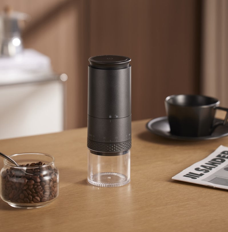 Automatic mini 38 levels adjustment drip hand coffee bean grinder digital smart coffee maker for travel