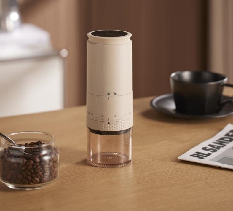 Automatic mini 38 levels adjustment drip hand coffee bean grinder digital smart coffee maker for travel