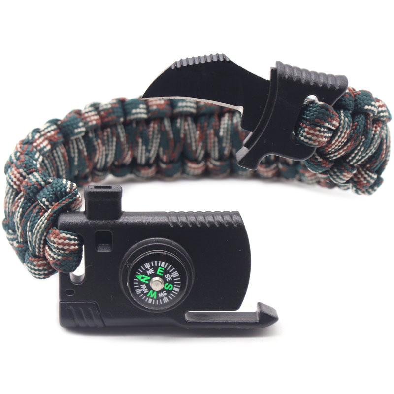 Braided Bracelet  Multi-function Paracord Survival  Outdoor Camping Rescue Emergency Rope