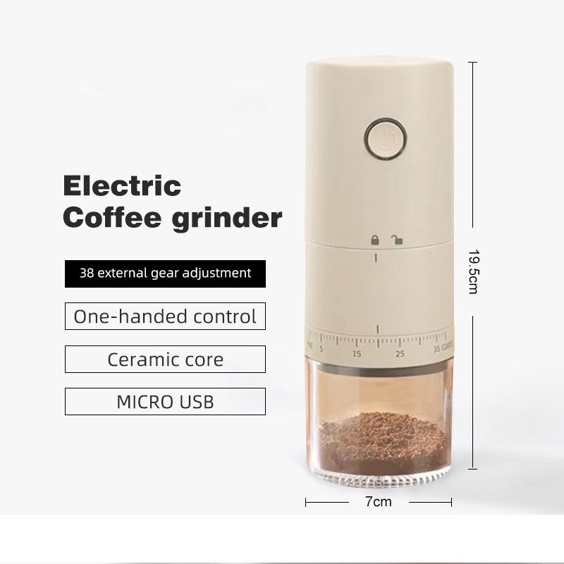 Automatic mini 38 levels adjustment drip hand coffee bean grinder digital smart coffee maker for travel